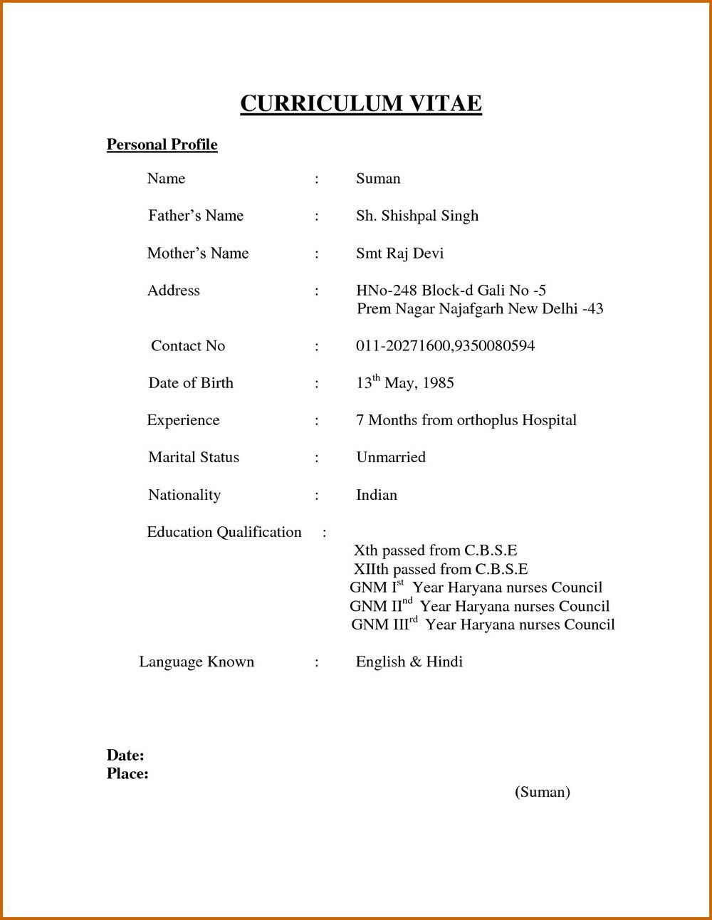 A Resume Can Now Be Achieved In A Professional Manner